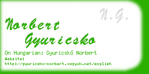 norbert gyuricsko business card