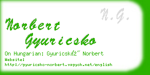 norbert gyuricsko business card